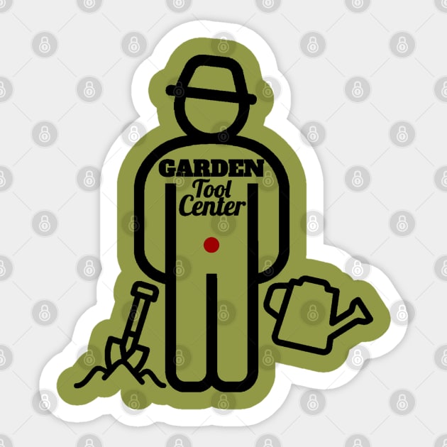 Garden Tool man Sticker by ToolCenterTshirts